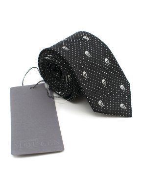 Alexander McQueen Skull Polka Dot Tie