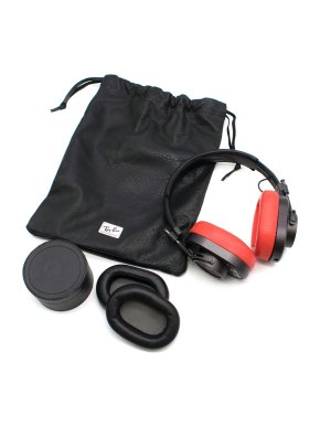 Ray-Ban XMaster & Dynamic Black And Red Leather Headphones