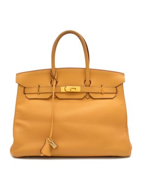 Hermes Hermès Natural Sable Fjord Leather 35cm Birkin