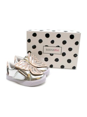 Sophie Webster Silver Bibi Low Top Mini Trainers
