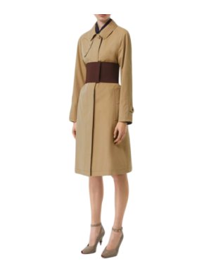 Burberry Corseted Beige Classic Car Coat