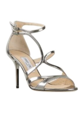 Jimmy Choo Silver Fenzy strappy sandals