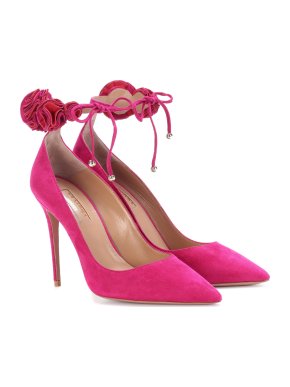 Aquazzura Aquzzura Desert Rose 105 Suede Pumps