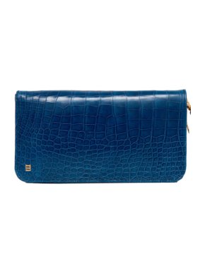 Rubeus Milano blue crocodile wallet