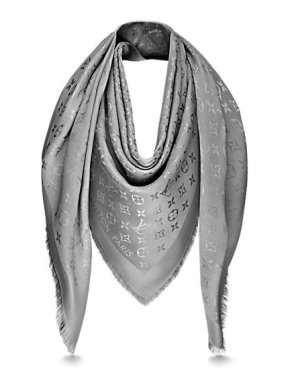 Louis Vuitton Grey Monogram Shine Shawl