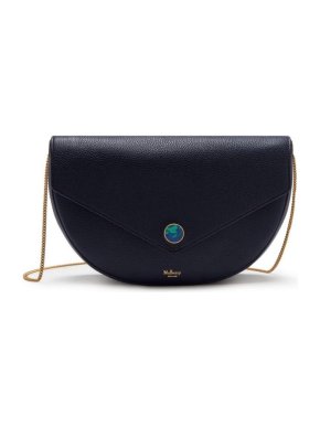 Mulberry Navy Brockwell Clutch on Chain