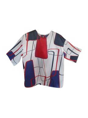 Dolce & Gabbana Geometric Print Silk Blouse
