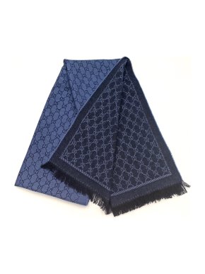 Gucci Reversible Monogram Wool Scarf