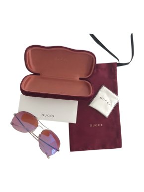 Gucci Rose Pink Aviator Sunglasses