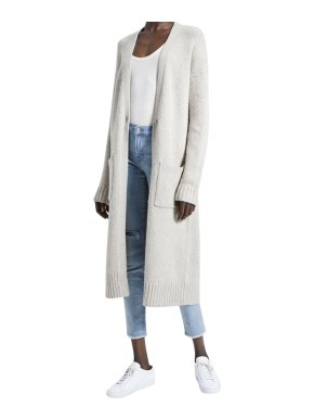 Theory Grey Wool Duster Cardigan