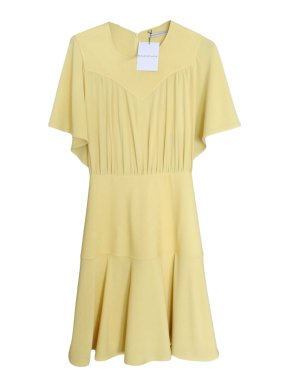 Balenciaga buttercup yellow mid length dress