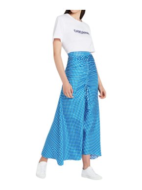 Paper London Islamorada Silk Ruched Skirt in Twillseeker