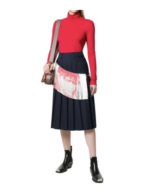 Calvin Klein 205W39NYC fringe detail pleated skirt