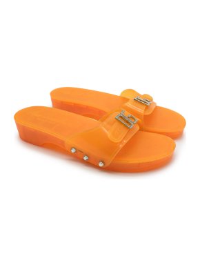 Dolce & Gabbana Orange Rubber Slides