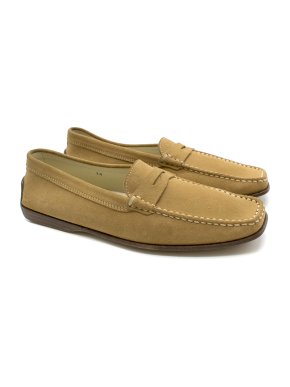 Tods Square-Toed Suede Loafers
