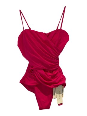 Gottex Fuchsia Draped Wrap Style Swimsuit