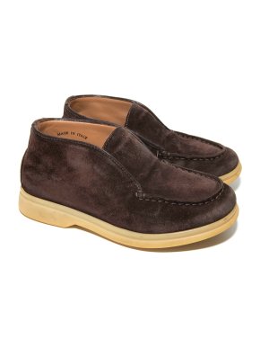 Loro Piana Kids Brown Leather Open Walk Loafers