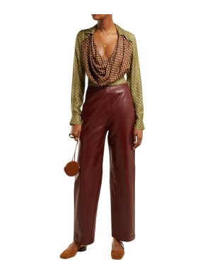 Jacquemus Saabi cowl-neck satin blouse