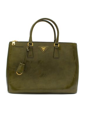 Prada Green Leather Galleria Top-handle Bag