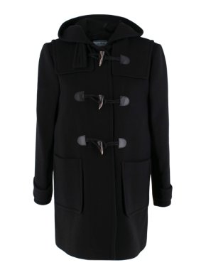 Prada Black Wool Duffle Coat
