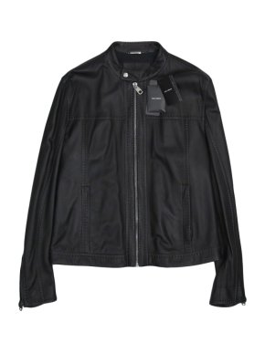 Dolce & Gabbana Men's Black Leather Jacket