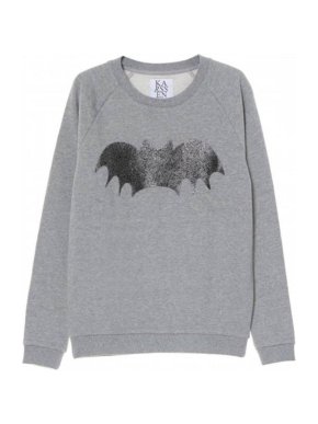 Zoe Karssen Grey Bat Print Sweatshirt