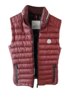 Moncler Burgundy Quilted Gilet