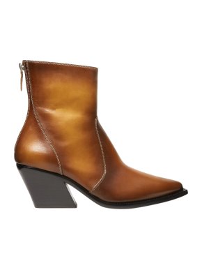 Givenchy Antique Tan Cuban Heel Ankle Boots