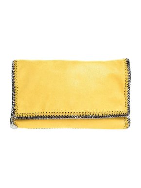 Stella McCartney Yellow Falabella Fold Over Clutch
