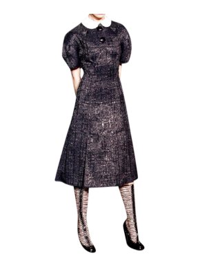 Louis Vuitton Black Silk Embroidered Dress