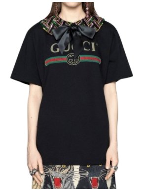 Gucci Oversize Logo T-Shirt W/ Detachable Collar