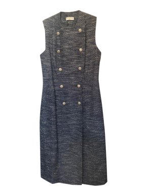 Balenciaga Knit Button Front Midi Dress