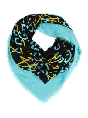 Gucci Ghost Print SIlk Scarf