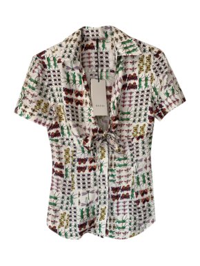 Gucci insect print short sleeved shirt