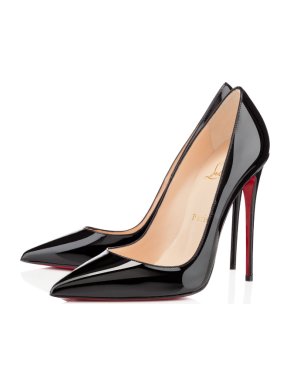 Christian Louboutin Black Patent 120 So Kate Pumps