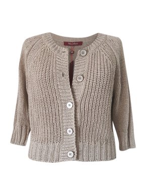 Max Mara Beige Open Knit Cardigan