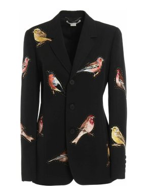Stella McCartney Embroidered Bird black Blazer