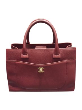 Chanel Burgundy Leather Cerf Tote