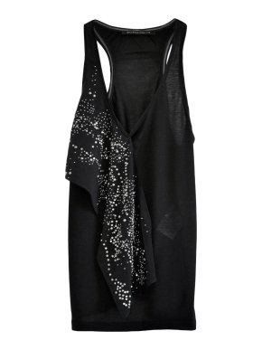 Balenciaga Black Embellished Tank Top