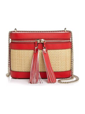 Kate Spade Red Wicker Shoulder Bag