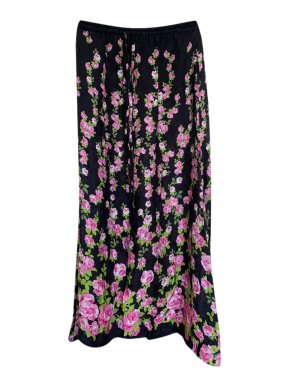 Gucci Rose Print Wide Leg Pants