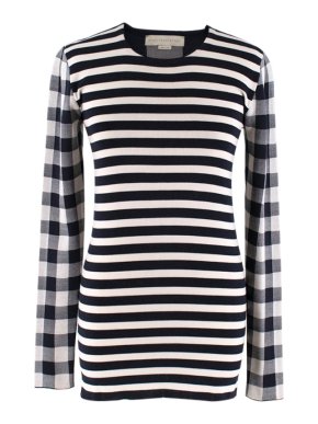 Stella McCartney Check and Stripe Print Sweater