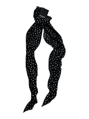 Saint Laurent Polka Dot Skinny Scarf