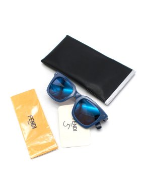 Fendi Square Blue and Orange Sunglasses