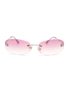 Chanel vintage pink Rectangular sunglasses