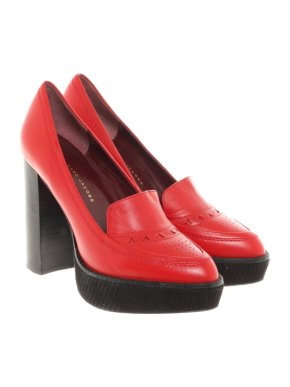 Marc by Marc Jacobs Red Leather Platform Pumps