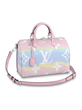 Louis Vuitton limited edition pastel Speedy Bandouliere Escale SS2020