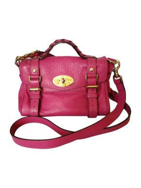 Mulberry pink buffalo leather mini Alexa Satchel Bag