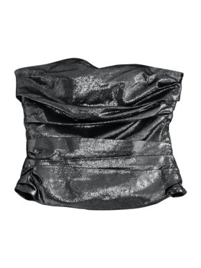 Ralph Lauren Black Label metallic suede top