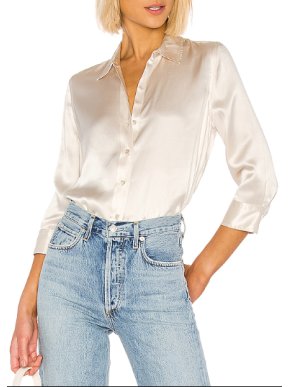 L'Agence Dani Silk Charmeuse Blouse